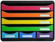 EXACOMPTA Schubladenbox Schubladenbox STOREBOX, 7 offene Schubladen, Regenbogen,