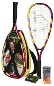 Speedminton Speed-Badmintonschl&auml;ger Set Junior lila/pink/gelb