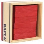KAPLA&reg; Holzbausteine 40 St&uuml;ck aus Pinienholz in einer Box Spielbausteine rot