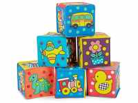 BIECO Stapelspielzeug Bieco Baby Würfel Set 6er Pack Baby Spielzeug ab 3 Monate