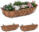 relaxdays Pflanzk&uuml;bel Blumenkasten Balkon 3er Set (3 St)