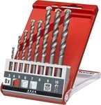 kwb Bohrer- und Bit-Set HM-Betonbohr. Kass.3-10, 8-tlg, HM-Betonbohr. Kass.3-10,