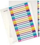 ESSELTE Aktenordner Plastikregister Wow 1-20 bedruckbar A4 PP 20 Blatt farbig