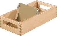 HAN-B&uuml;roger&auml;te Karteikasten Karteitrog A7 quer Holz f&uuml;r 500-900 Karten