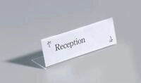 DURABLE Hinweisschild Tischnamensschild 61x210mm transparent VE=10 St&uuml;ck