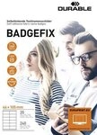 DURABLE Etiketten Namensschilder Badgefix 46x105mm selbstklebend Acetatseide...