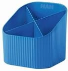 HAN Aufbewahrungsbox Re-X-LOOP blau 100% Recyclingmaterial 4 F&auml;cher 11,1 x 12,1 x