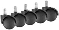 Amstyle M&ouml;belrolle 5er Set gebremste B&uuml;rostuhlrollen 50mm f&uuml;r Teppichboden