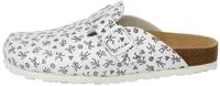 Pantolette LICO "Slipper Bioline Clog", Damen, Gr. 37, schwarz-wei&szlig; (wei&szlig;),
