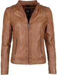Lederjacke MAZE "Lederjacke Marcie", Damen, Gr. XL, braun (cognac), Obermaterial: