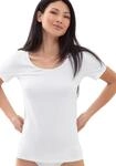 Kurzarmshirt MEY "Cotton Pure", Damen, Gr. 36, wei&szlig;, Single Jersey, Obermaterial: