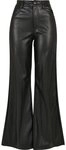 URBAN CLASSICS Stoffhose Urban Classics Damen Ladies Faux Leather Wide Leg Pants