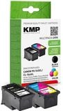 KMP schwarz color Druckk&ouml;pfe kompatibel zu Canon PG-545XL + CL-546XL 2er-