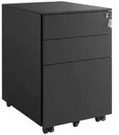SONGMICS Aktenschrank Rollcontainer, mit 3 Schublade, vormontiert, 2 Gr&ouml;&szlig;en...