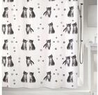 spirella Duschvorhang KITTY PAW Breite 180 cm, Anti-Schimmel Textil-Duschvorhang,