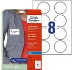 Avery Zweckform Etiketten Namens-Etiketten 65mm 20 Bogen/160 Etiketten wei&szlig;