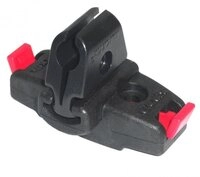 KlickFix Fahrradsattel KLICKfix Satteladapter mit Seilschlosshalter, schwarz,...