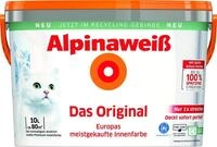 Alpina Wandfarbe Alpinawei&szlig; Das Original 10 L Wei&szlig; Matt, spritzt & tropft...