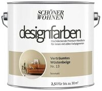 SCH&Ouml;NER WOHNEN FARBE Wandfarbe Sch&ouml;ner Wohnen Designfarben 2,5 Ltr....