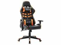 vidaXL Gaming-Stuhl Gaming-Stuhl Schwarz und Orange Kunstleder (1 St)