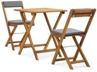 vidaXL Gartenlounge-Set, Gartenm&ouml;bel Sets, Faltbar 2 pcs Dunkelgraue Kissen...