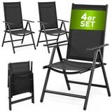 Casaria Gartenstuhl, Hochlehner Klappbar 8-Fach Verstellbar Alu Wetterfest 120kg