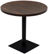 vidaXL Esstisch Bistrotisch MDF und Stahl Rund 80&times;75 cm Dunkle Esche (1-St)