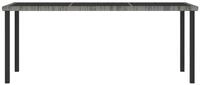 vidaXL Gartentisch, Garten-Esstisch Grau 180x70x73 cm Poly Rattan