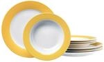 Geschirr-Set RITZENHOFF & BREKER "Tafelservice Doppio 8er Set", gelb, 8, Porzellan,