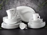 CreaTable Kombiservice Geschirr-Set ACACIA (30-tlg), 6 Personen, Porzellan,...