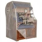 MR.DEKO Strandkorb-Schutzh&uuml;lle PVC M &ndash; Transparent, UV-stabil & wetterfest,...
