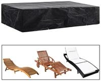 vidaXL Gartenm&ouml;bel-Schutzh&uuml;lle 218 x 77 x 55 cm Gartenliege Abdeckung 8 &Ouml;sen