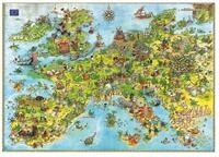 HEYE Puzzle Puzzle Dragons - Karte von Europa 4000 Teile, Puzzleteile