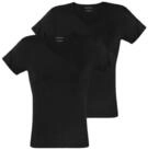 Emporio Armani Unterziehshirt V-Neck Pure Cotton (2-St) mit kleinem Logo auf der