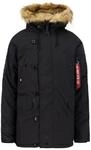 Winterjacke ALPHA INDUSTRIES "Explorer", Herren, Gr. S, schwarz, Obermaterial: 53%
