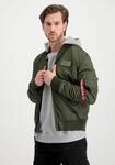 Bomberjacke ALPHA INDUSTRIES "MA-1 TT Hood Light", Herren, Gr. S, gr&uuml;n