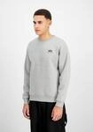 Sweater ALPHA INDUSTRIES "Basic Sweatshirt SL", Herren, Gr. L, grau (grau heather),