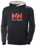 Helly Hansen Kapuzenpullover Logo Hoodie (Bio-Baumwolle) navyblau Herren