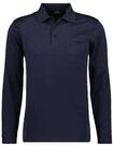 Poloshirt RAGMAN "Poloshirt Soft Knit Polo Knopf Langarm", Herren, Gr. S, blau