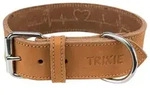 TRIXIE Hunde-Halsband Rustic Fettleder-Halsband Heartbeat - braun - 38&ndash;47 cm/40 mm,