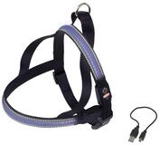 Nobby Hunde-Leuchtgeschirr Norweger Geschirr Flash Mesh blau