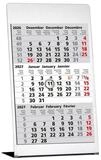 G&Uuml;SS Kalender Wandkalender 3-Monats-Tischkalender 10,5 x 23cm Edelstahl 2027