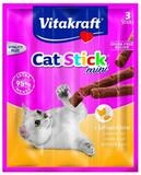 Vitakraft Katzensnack Cat-Stick mini Gefl&uuml;gel & Leber, 3 x 6g, Snack f&uuml;r:...