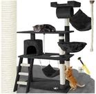 tectake Kratzbaum Katzenbaum Marcel 141 cm Diverse Farben - Schwarz, Vielseitig mit