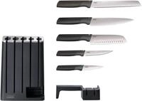 Joseph Joseph Messerblock Elevate (7tlg), 5 Messer mit Klingen aus japanischem