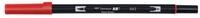 TOMBOW Pinselstift ABT Dual Brush Pen, (carmine), zwei Spitzen, f&uuml;r Hand...