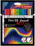 STABILO Pinselstift STABILO Pen 68 brush ARTY Premium-Filzstift - 18er Kartonetui