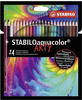 STABILO Aquarell-Buntstift aquacolor ARTY 24er Pack mit 24 Farben (1624/1-20)