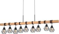 EGLO Pendelleuchte "TOWNSHEND 5", braun (braun, schwarz), 9, Leuchten, schwarz / L150
