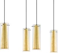EGLO H&auml;ngeleuchte PINTO GOLD Pendellampe, Stahl, Glas, IP20, E27, Esstischlampe,